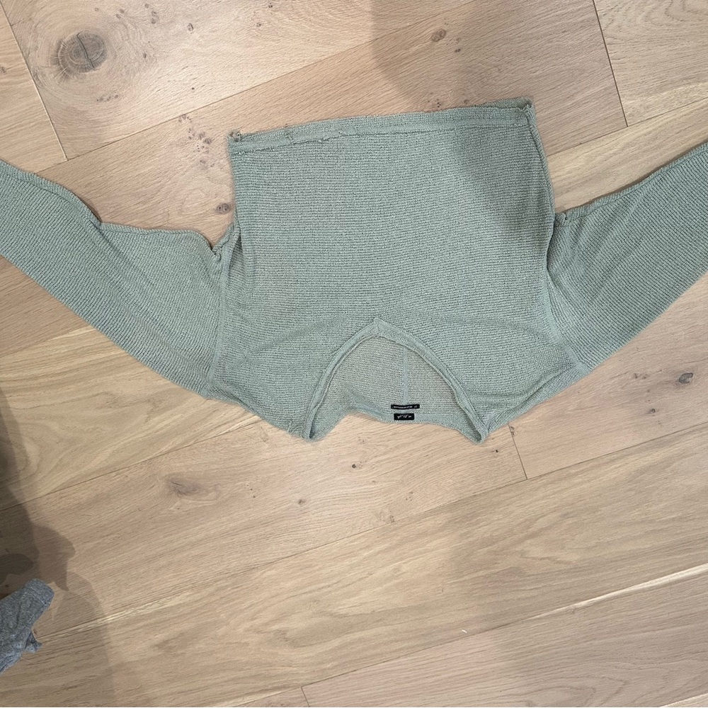 Ribbed Knit Sweater in Sage Green